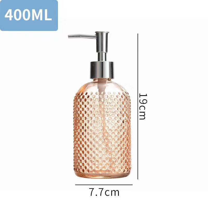 Wholesale Spraying color 16oz 480ML Glass Soup Dispensers with Stainless Steel Pump