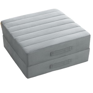Coussin de méditation en tissu minimaliste moderne avec poignée carrée et surpiqûres multiples, disponible en tailles 55x55cm - Product Image 6