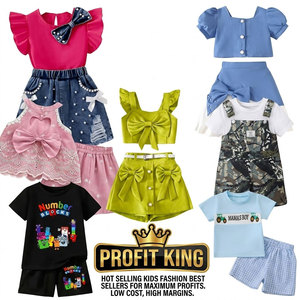 Ropa de Algodón para Niños, Conjuntos de Verano, Venta al por Mayor, Lote de Ropa Infantil, Excedente de Fábrica - Product Image 3