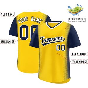 Camiseta de Béisbol Personalizada con Degradado, Sublimada, Cuello en V, Manga Corta, Absorbe la Humedad, Unisex, Deportiva - Product Image 2