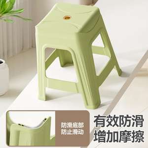 كرسي عشاء بلاستيكي مربع للكبار كرسي مرتفع لغرفة المعيشة كرسي طعام منزلي قابل للتكديس - Product Image 4