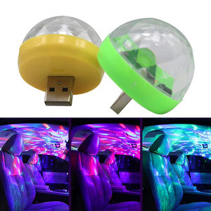 USB mini fiesta disco iluminación y activación de sonido DJ Bola de <span class=keywords><strong>discoteca</strong></span> escenario multicolor LED coche atmósfera luces estroboscópicas - Product Image 2
