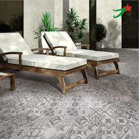 Carreaux en céramique de qualité durable 300*300mm, carreaux en ciment encaustique à quatre grilles pour projets commerciaux