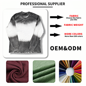 Sudadera de Algodón Lavada al Ácido para Hombre, Estilo Urbano, Manga Larga, Cuello Redondo, al por Mayor - Product Image 5