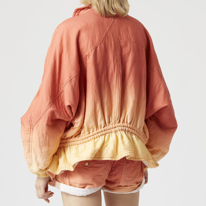 Giubbotto bomber invernale corto a vita alta con collo a risvolto Patchwork Color block in <span class=keywords><strong>finta</strong></span> <span class=keywords><strong>pelle</strong></span> - Product Image 5