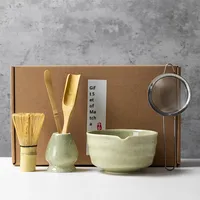 Service à Thé Matcha en Porcelaine Chinoise Traditionnelle JY avec Boîte, Vente en Gros, Service à Thé Matcha avec Fouet et Bol