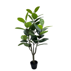 ต้นไม้ยางเทียมสำหรับปลูกในกระถางต้นไม้ยางเทียม <span class=keywords><strong>Ficus</strong></span> <span class=keywords><strong>Elastica</strong></span> ต้นไม้ปลอมสำหรับในร่มห้องนั่งเล่นพื้นตกแต่งบ้าน - Product Image 4