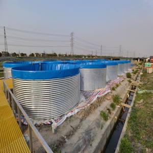 خزان مياه مسبق الصنع قابل للإزالة من الفولاذ المجلفن سعة 3-2000 متر مكعب لتربية الأحياء المائية، مباشرة من المصنع - Product Image 3