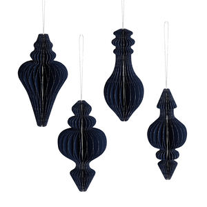 Ornements <span class=keywords><strong>de</strong></span> <span class=keywords><strong>Noël</strong></span> suspendus <span class=keywords><strong>en</strong></span> <span class=keywords><strong>papier</strong></span> structure nid d'abeille <span class=keywords><strong>3D</strong></span>, écologiques et pliables, pour décorations d'arbre <span class=keywords><strong>de</strong></span> <span class=keywords><strong>Noël</strong></span> et <span class=keywords><strong>de</strong></span> fenêtre, vente directe usine ODM/OEM - Product Image 1