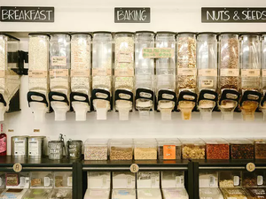 दीवार गुरुत्वाकर्षण बिन अनाज डिस्पेंसर थोक बीज डिस्पेंसर - Product Image 5