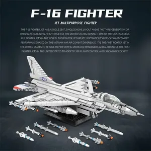Bloques de Construcción del Avión de Combate F-16 Fighting Falcon, 1427 Piezas, Modelo de Avión Militar Estadounidense, Ladrillos de Juguete para Decoración de Escritorio, Regalos Navideños para Niños - Product Image 4