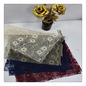 2024 hot selling low price white heavy black cord lace fabric direct sales good price cord lace fabric african floral