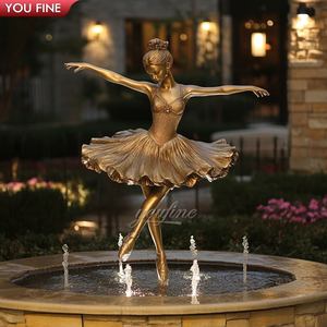 Outdoor Life Size Bronze Mädchen Statue Wasser brunnen - Product Image 4