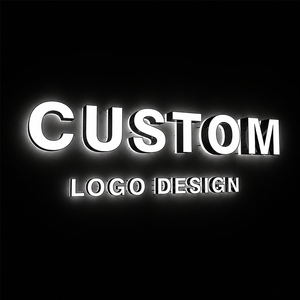Custom Frontlit and Backlit <b>Sign</b> Acrylic Stainless Steel LED Illuminated Logo <b>Sign</b> for Shop Store - Product Image 1