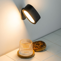 Lampes de table sans fil portables à piles avec tête d'angle magnétique réglable Lampe rechargeable avec applique murale à gradation CCT