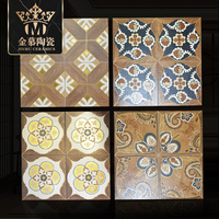 Carrelage en céramique imitation parquet plaqué or vintage, motif floral antique, carreaux décoratifs pour murs et sols, cuisine, salle de bain, café