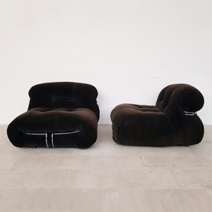 Thiết kế hiện đại phòng chờ ghế đồ nội thất mềm phòng khách đơn Sofa ghế cho khách sạn Bắc Âu phòng ngủ nhung nâu giọng ghế - Product Image 1