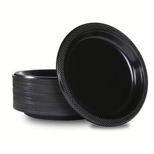 Platos Redondos de Plástico PS Reutilizables Modernos para Bodas, Fiestas, Cenas y Postres, para Restaurantes y Hogares - Product Image 1