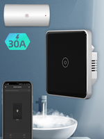 Interrupteur intelligent Zigbee pour chaudière, contrôleur de chauffe-eau 30A, application Smart Life Tuya, télécommande, Alexa, Google Home, panneau en verre