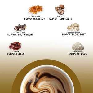 Café de Champiñones en Polvo de Marca Privada OEM/ODM, Sin Azúcar, Keto, Mezcla de Café Instantáneo con Proteínas, Orgánico para Adultos - Product Image 2