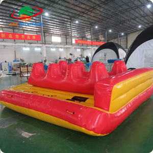 Barco inflable volador de agua remolcable de PVC personalizado, 9 jinetes remolcable, deslizador de plátano, deportes acuáticos, bote inflable volador - Product Image 3