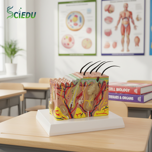 SCIEDU AASC163 Modello Anatomico Medico, Manichino Stratificato con Tessuti Cutanei 35X Ingranditi, Modello di Anatomia Umana per Biologia - Product Image 1