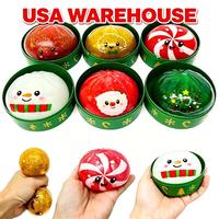 Jouets Squishy de Noël en forme de Bao et de Dumplings, Jouet anti-stress à presser, Jouet boîte mystère, Squishy de Noël scintillant en forme de Dumplings