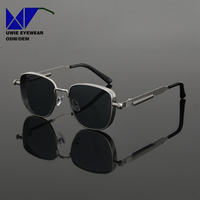 Lunettes de soleil carrées personnalisées OEM PC, taille 53-18-132, monture de lunettes UV400 polarisées pour adultes unisexes, 10+ ans d'expérience