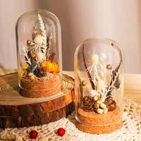 Campana de Cristal de Borosilicato Transparente, Color Personalizado, Decoración Navideña, Porta Joyas, Porta Velas