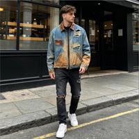 Fabricant de vêtements streetwear de luxe, veste pour homme personnalisée, effet délavé, coupe-vent, fermeture éclair, style hip-hop, hiver