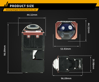 HENVVEI Module LED de mise à niveau pour phares de voiture, système matriciel à double lampe de 1,7 pouce, pour des effets d'éclairage plus lumineux