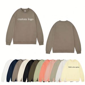 Sweat-shirts à capuche unisexes pour hommes de haute qualité, en coton, avec logo brodé personnalisé, coupe ample, col rond, impression en relief - Product Image 1