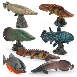 Figurines de poissons anciens réalistes, modèles de jouets en PVC, vie marine préhistorique, Arapaima, Coelacanth, Alligator, <span class=keywords><strong>Gar</strong></span>, Bichir, Piranha, ensemble de cadeaux - Product Image 1