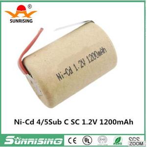 Sub C <span class=keywords><strong>4</strong></span>/<span class=keywords><strong>5SC</strong></span> 1.2V แบตเตอรี่แบบชาร์จไฟได้1300Mah <span class=keywords><strong>4</strong></span>/5 SC เซลล์ <span class=keywords><strong>Ni</strong></span>-<span class=keywords><strong>Cd</strong></span> พร้อมแท็บหมุดเชื่อมสำหรับสว่านไฟฟ้า - Product Image 2