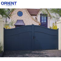 Vente d'hôtel porte murale électrique composée maison de jardin porte principale conceptions portes d'entrée coulissantes en aluminium porte d'allée pour la maison