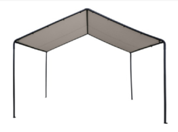 Abri de voiture 3,5x4m - Tente de protection extérieure en polyester imperméable pour jardin et véhicule