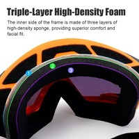 Lunettes de moto réglables UV400 avec monture en TPU pour tout-terrain, motocross, quad, VTT, enduro, sports de conduite
