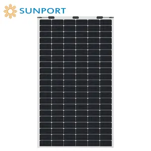 Sunport MWT 365W-385W柔性太阳能电池板制造商批发柔性太阳能电池薄膜定制太阳能电池板柔性