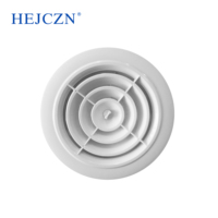 Diffuseur d'air de plafond moderne en PVC blanc, installation facile, réglable, pour système HVAC, cache de ventilation de climatisation