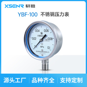 Manómetro de Acero Inoxidable Suzhou Xiansheng, 0.1MPa, Conexión Roscada, Modelo YBF100 - Product Image 4