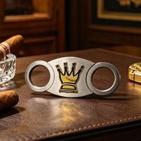 Coupe-cigares manuel à double tranchant, couteau à cigares personnalisé avec logo