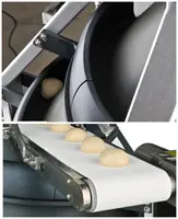فرن صنع البيتزا الآلي الحجمي قاطع عجين و مخروطي مستدير آلة التقريب مخبز الكرة كعكة المتداول مخروطي مستدير الأسطوانة مجموعة