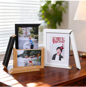 Cadre <span class=keywords><strong>photo</strong></span> magnétique <span class=keywords><strong>en</strong></span> bois massif à ouverture frontale et boîte de rangement pour films Instax Mini et Polaroid 2x3 - Product Image 2