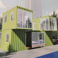 Maison préfabriquée modulaire en conteneur, 2 chambres avec salle de bain, pour usage résidentiel ou dortoir