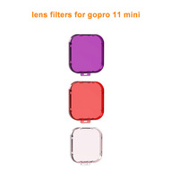 Hero 11 Mini Kits d'objectifs filtrants Accessoires de caméra d'action et de sport avec étui de plongée et filtres
