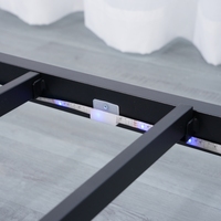 Lit en fer forgé suspendu sur mesure, multi-tailles, simple, avec éclairage et télécommande, 2 mètres, pour chambre à coucher