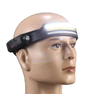 Lampe frontale LED rechargeable puissante, étanche, d'urgence, à induction, avec faisceau COB moyen XPE, pour la vente en gros - Product Image 1