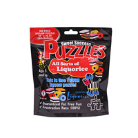 Sachet en plastique Mylar personnalisé imprimé avec fermeture éclair pour emballage de jouets blocs de construction bonbons, boîte surprise, pochette autoportante