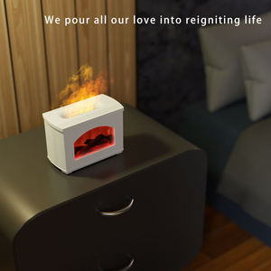 Difusor de aroma de humidificador de chimenea de llama simulada de fuego de 270ml portátil súper fuerte para hogar, oficina y decoración - Product Image 5