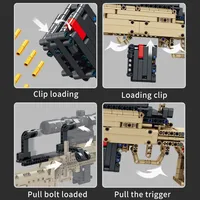 Modèle de fusil de précision M24 Marvel Military Weapon 1:1, Panlos 670002, en plastique, avec fonction de tir, blocs de construction, jouets pour garçons